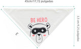 5-pack waterproof triangular baby bandanas - for boys and girls - fashionable cotton unisex bibs - Front View