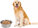 4-Pack Stainless Steel Food and Water Bowls for Cats and Dogs - Pet Food and Water Bowls - Pet Bowls - For Large, Medium, and Small Dogs - Kitten Bowls - Puppy Bowls - 45-Degree Angle