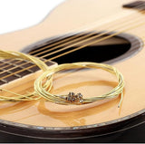 Guitar Strings - 6 Strings - Rust Resistant and Durable - Clear Tone - Folk Guitar Strings - Folk Guitar Steel Strings (Copper Strings) - 45-Degree Angle