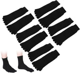 Socks - Pack of 5 pairs - Split Toe Socks - Breathable - Men's Socks - Sports Socks (Black) - Front View