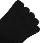 Socks - Pack of 5 pairs - Split Toe Socks - Breathable - Men's Socks - Sports Socks (Black) - Top-Down View