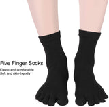 Socks - Pack of 5 pairs - Split Toe Socks - Breathable - Men's Socks - Sports Socks (Black) - 45-Degree Angle