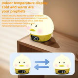 Night Light for Kids - Duck-Shaped Night Light - Temperature Display - RGB Color Change - Wake-Up Timer - Bedroom Desk Lamp - Silicone Baby Night Light - Rear View