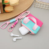 Mini Portable Headphone Case - Storage Box - Data Cable Cover - Storage Bag - Coin Card Holder - Trendy Dopamine Pink