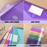 A4 folders - Buttons - Colored envelopes - Pack of 10 - Side View
