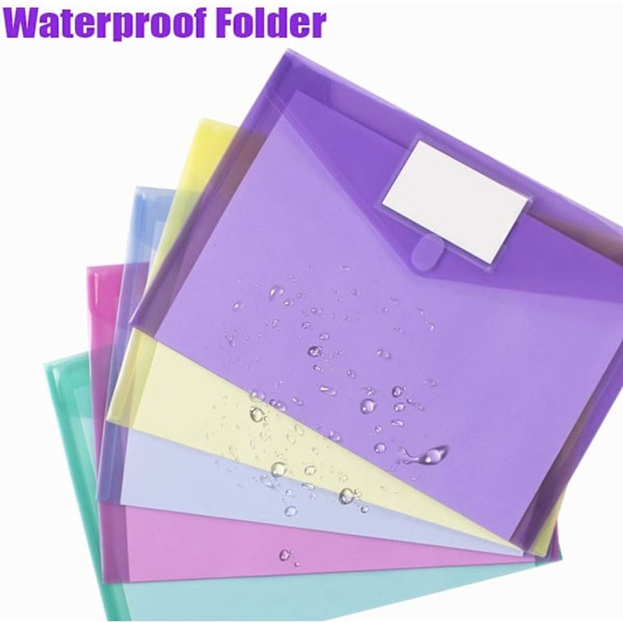 A4 folders - Buttons - Colored envelopes - Pack of 10