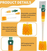 Bottle Brush - 5-in-1 Bottle Brush - Bottle Brush for Babies - Suitable for all types of glass cups - Cleans cup rims, straws and other parts.