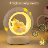 Night Light - Children's Night Light - Parents' Night Light - Rechargeable Desk Lamp - Bedside Cat Lamp - With Touch Sensor - With Dimming Function - A Perfect Gift for Girls and Kids (Cat) - Front View