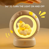 Night Light - Children's Night Light - Parents' Night Light - Rechargeable Desk Lamp - Bedside Cat Lamp - With Touch Sensor - With Dimming Function - A Perfect Gift for Girls and Kids (Cat) - Side View