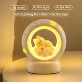 Night Light - Children's Night Light - Parents' Night Light - Rechargeable Desk Lamp - Bedside Cat Lamp - With Touch Sensor - With Dimming Function - A Perfect Gift for Girls and Kids (Cat) - Top-Down View