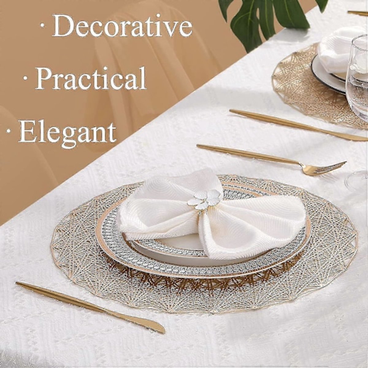 Restaurant placemats - round - 6-pack