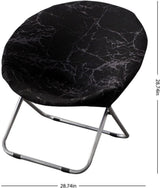 Chair Cover - Round Folding Moon Sun Elegant Stretch Chair Cover - Stretch Disc Chair Cover - Front View
