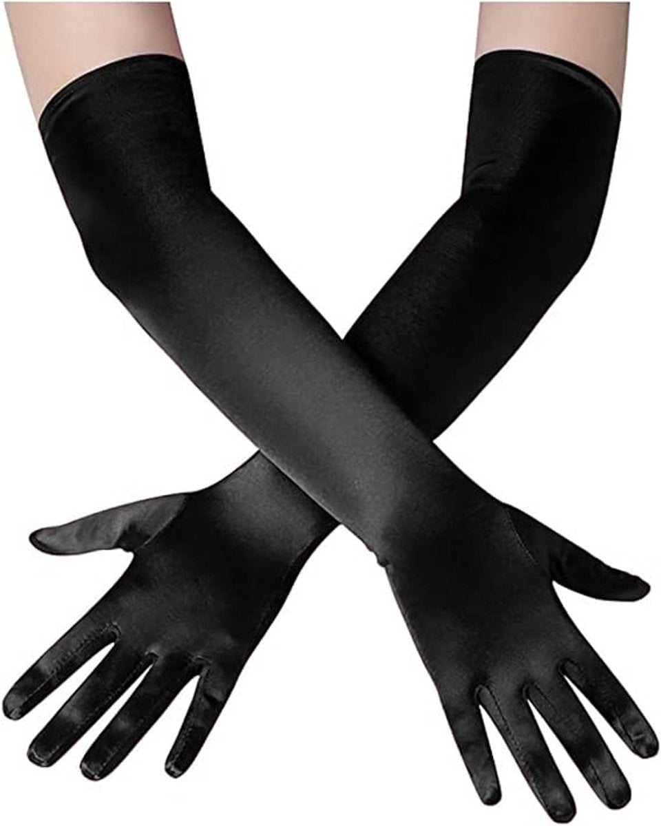 Women's Gloves - Suitable for Weddings, Tea Parties, Cosplay, and Outfit Coordination - Black