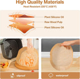 Airfryer Paper (100 sheets) - Airfryer Paper Mat 20 cm - Non-stick Airfryer Paper - Baking Mat - BPA-free - Suitable for 3-6 litre ovens - Baking Tray - Microwave-safe (square) - Top-Down View