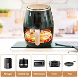Airfryer Paper (100 sheets) - Airfryer Paper Mat 20 cm - Non-stick Airfryer Paper - Baking Mat - BPA-free - Suitable for 3-6 litre ovens - Baking Tray - Microwave-safe (square) - Close-Up Angle