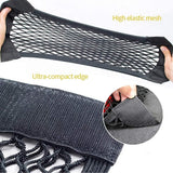 Car Trunk Storage Net (2-Pack) - Storage Bag 50*25cm - With Velcro - Car Seat Storage Net - Universal Net Bag for SUVs, Sedans and Trucks - Suitable for storing mobile phone accessories, water bottles - Front View