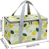 Large Cooler Bag - Picnic Cooler Bag, Lunch Bag - Lined - Keep Warm or Cold - Insulated Cooler Bag for Camping, BBQ, Home, Car & Outdoor Activities - Front View