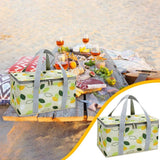 Large Cooler Bag - Picnic Cooler Bag, Lunch Bag - Lined - Keep Warm or Cold - Insulated Cooler Bag for Camping, BBQ, Home, Car & Outdoor Activities - Side View