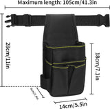 Tool Bag - Hardware Tool Bag - Hardware Storage Bag - Waist Bag - Small Oxford Canvas Tool Bag - with Adjustable Nylon Waist Strap, Suitable for Electricians, Carpenters, and Repair Technicians.