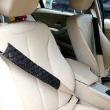 2 Extended Seat Belt Covers - Belt Pads - Comfort - Shoulder Covers - Black Seat Belt Covers - Seat Belt Covers - Car, Truck & SUV Accessories (20 inch)