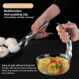 Anti-burn clip - two-piece plate clip - insulation material for the air fryer handle - Side View