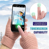 Winter Gloves - Two-pack - Men's Gloves - Warm and Soft - Winter Gloves with Touchscreen - Elastic Cuffs - Knitted Gloves - Suitable for Cold Weather (Black)