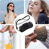 Portable Sunglasses Case - Glasses Case with Neck Strap - Dimensions: 16.5 x 7.4 x 0.9 cm - Compact and Durable Design - Perfect for Hiking, Camping and Traveling - Black