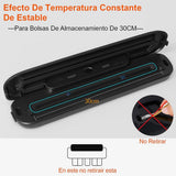 Vacuum Packaging Machine - Household Vacuum Packaging Machine - One-Button Vacuum Packaging Machine for Dry and Wet Food Storage - Includes 50 Vacuum Bags - Compact Vacuum Packaging Machine (Black) - Front View