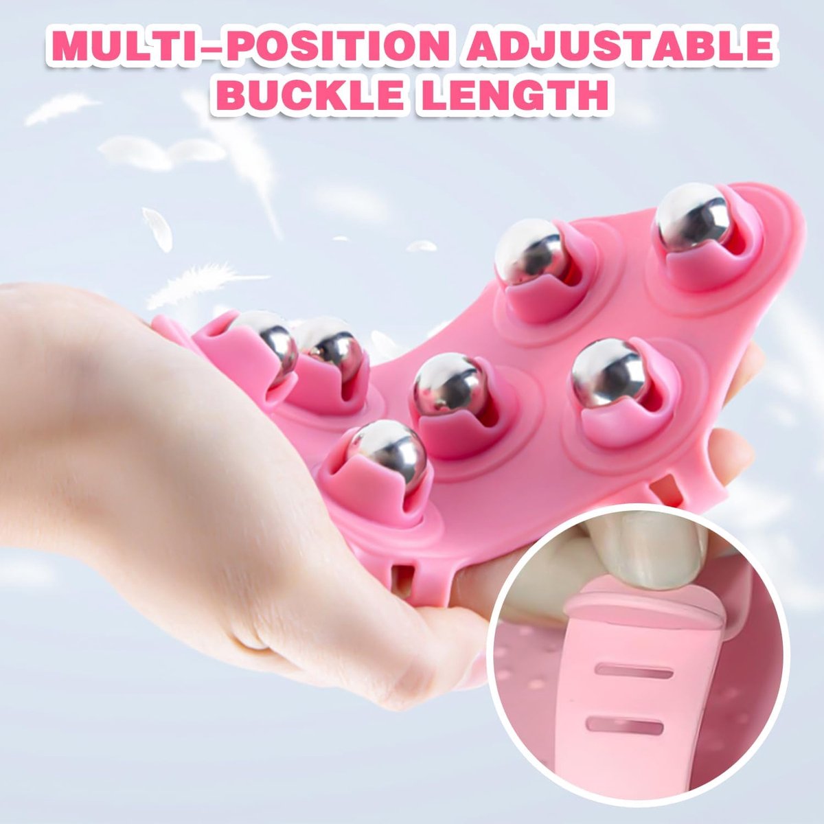 Ball Massage Gloves - Massage Gloves - Portable Body Massage Roller - Palm-Shaped Massage Gloves - Metal Ball Massager