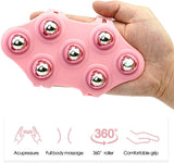 Ball Massage Gloves - Massage Gloves - Portable Body Massage Roller - Palm-Shaped Massage Gloves - Metal Ball Massager - Side View