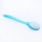 1 piece - Long handle - Household bath brush - Back brush (blue)