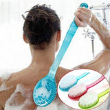 1 piece - Long handle - Household bath brush - Back brush (blue) - Front View