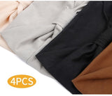 Headbands - Wide Headbands for Girls - Elastic Running Straps - Yoga Straps - 4-Pack - 45-Degree Angle