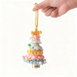Christmas Decorations - Crochet Christmas Tree Bell Decorations - Small Christmas Decorations - Car Decorations - Style D