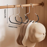 10-pack - Non-slip - Space-saving - Storage rack - Wardrobe belt/scarf hooks - Suitable for displaying hats, vests, ties, shawls (black) - 45-Degree Angle