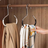 10-pack - Non-slip - Space-saving - Storage rack - Wardrobe belt/scarf hooks - Suitable for displaying hats, vests, ties, shawls (black) - Low Angle
