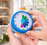 Kitchen Timer - Kitchen Timer - Timer - Digital Kitchen Timer - Child-Friendly Visual Mechanical Timer - Magnetic Sticker Timer - Rainbow Pattern - 45-Degree Angle