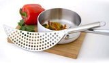 Colander - Stainless steel colander with handle - Kitchen colander - Multifunctional draining rack - Stainless steel kitchen colander - Side View