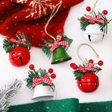 Christmas Bells - 6 - Christmas Tree Decorations - Metal Bells - Christmas Decorations - DIY Metal Bell Hangers - Front View
