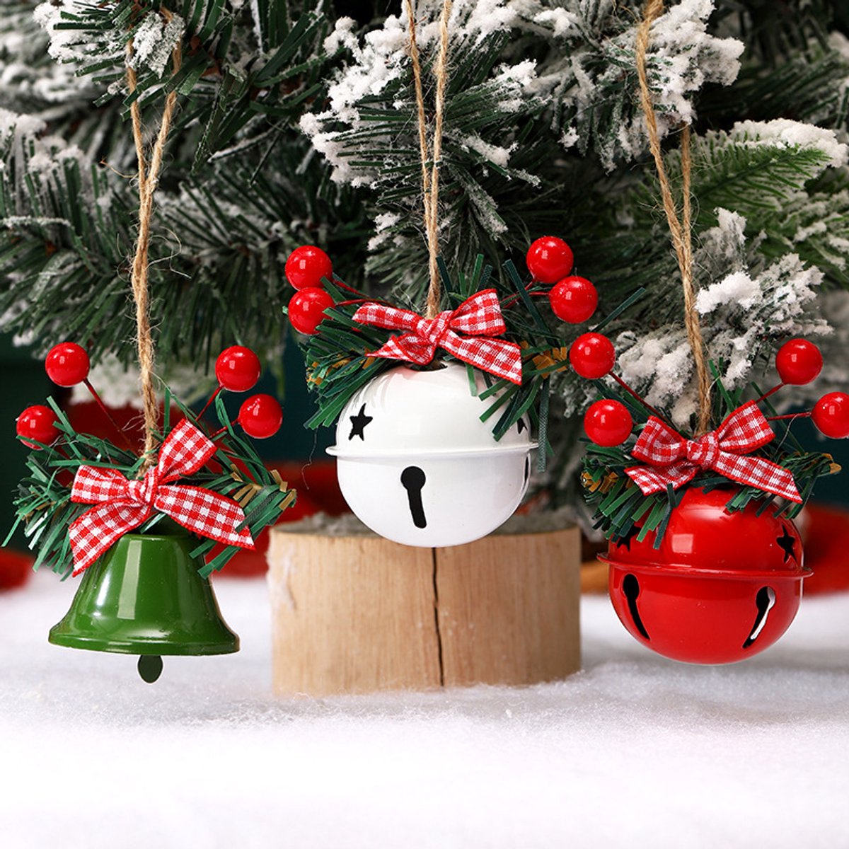 Christmas Bells - 6 - Christmas Tree Decorations - Metal Bells - Christmas Decorations - DIY Metal Bell Hangers