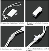 40 7mm Cable Organizer Clips with Adhesive Backing - Wall Mount Cable Clips - Cable Holder with Clips - Cable Clips for Home or Office - Desk Cables - Wall - Cable Management for TV, PC and Laptops