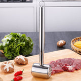 Meat Tenderizer - Household Stainless Steel Meat Tenderizer - Steak Hammer - Stainless Steel Meat Tenderizer - Kitchen Utensils - Pork Chop Tenderizer - Beef Tenderizer - Front View