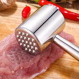Meat Tenderizer - Household Stainless Steel Meat Tenderizer - Steak Hammer - Stainless Steel Meat Tenderizer - Kitchen Utensils - Pork Chop Tenderizer - Beef Tenderizer - Side View