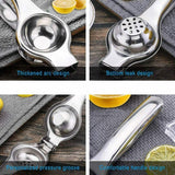 Lemon Juicer - Stainless Steel - Manual Orange Juicer (Silver)