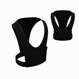 Sport Running Vest - Phone Holder Vest Chest Support - Training and Fitness Equipment - (Black) - Front View