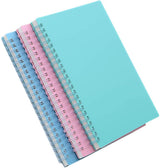 Notebooks - Spiral Colors - Minimalist Style and Lines Notebooks - Double Spiral Notebooks - 3-Pack - Front View