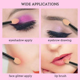 Eyeshadow Brushes - Eyeshadow Applicators - Eyeshadow Sponges - 50 pieces - Side View