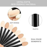 Eyeshadow Brushes - Eyeshadow Applicators - Eyeshadow Sponges - 50 pieces - 45-Degree Angle