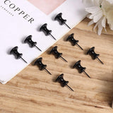 10 Large Metal Snaps - Black Metal Snaps for Notice Boards - Great for Office Wall Decor - Home or Classroom Decor - 45-Degree Angle