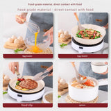 Set of 12 Silicone Kitchen Utensils with Wooden Handle - Storage Bucket - Non-Stick Pan & Kitchen Utensils - Cooking Spatula and Spoon Set - Side View
